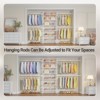Timate P3 Closet Organizer System, Expandable Wall Mounted Clothes Rack, Industrial Pipe Garment Rack , Fits Spaces 6'4"-9'3" - 4 of 4