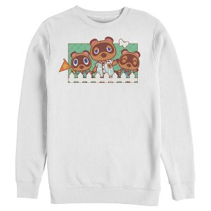 Men's Nintendo Animal Crossing Nook Family Portrait Sweatshirt - 1 of 3