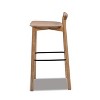 Jennifer Taylor Home Sven 26.5" Modern Minimalist Low Back Wood Counter Stool - 3 of 4