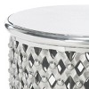 Metal Lace Table Stool - FOX5518A - Silver - Safavieh Couture - 3 of 4