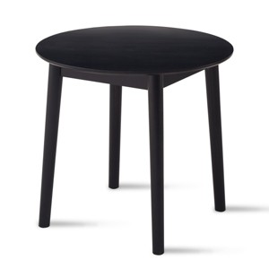 GlasFlength Dining Tables Modern Round Solid Wood Table Simple Elegant Design for Small Spaces and Kitchens, Black, 31.5"*31.5"*29" - 1 of 4