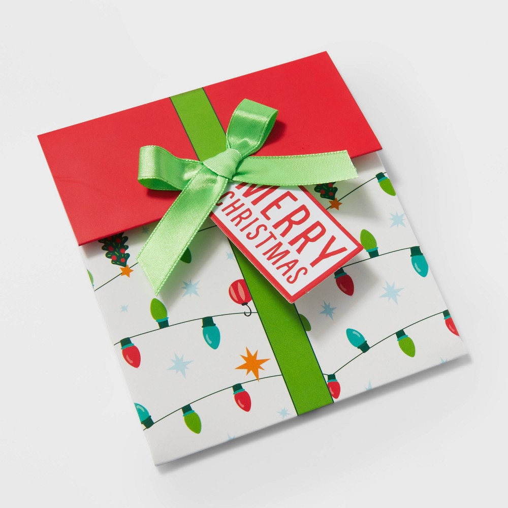Christmas Lights Present Pull Up Gift Card Holder - Wondershop