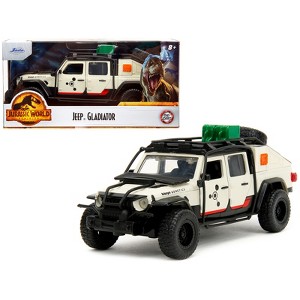 Jeep Gladiator Truck w/Equipment Shell Beige w/Graphics "Jurassic World Dominion" (2022) Movie 1/32 Diecast Model Car by Jada - 1 of 4