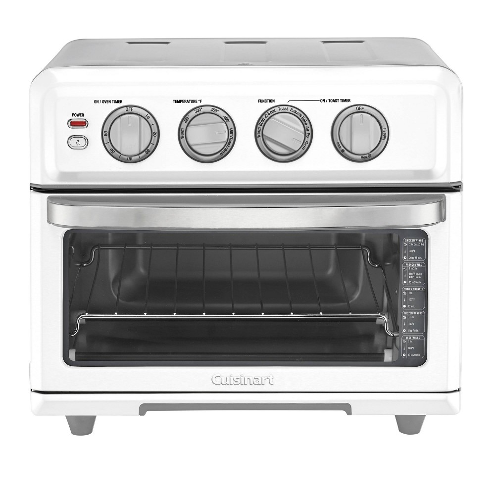 Photos - Fryer Cuisinart Air  Toaster Oven with Grill - White - TOA-70W: 1800W, Convection Bake, Dishwasher-Safe Parts, Recipes Includ 