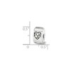 Black Bow Jewelry Sterling Silver Hinged Heart Clip Bead Charm with White Crystals - 2 of 3