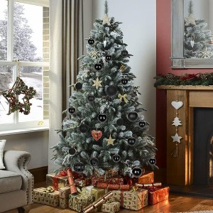 34 PCS Shatterproof Christmas Ball Ornaments Set - Bulk Xmas Tree Decor for Holiday, Wedding & Mardi Gras Party - 1 of 4