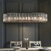 Rennnsan Quintrel 37" W 6 - Light Drum Boat Shape Crystal Modern Glam Dimmable Kitchen Island Pendant in Black - 2 of 4