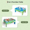 Train Table, 80 Pieces Wooden Kids Activity Toy Table Playset, Tracks, Train, Railway, City, Gift for Toddler Boys Girls - 3 of 4