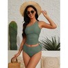 Clearlove Summer Womens Two Piece High Waisted Swimsuits for Women Tummy Control Ruffle Flounce Bikini Set - 3 of 4