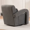 NicBex Couches for Living Room 30.7" Single Swivel Sofa Chair Cozy Armchair Teddy Fabric Upholstered Lounge Chair with Curved Arms for Apartment - 2 of 4
