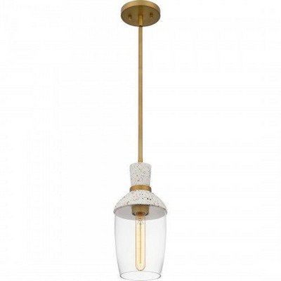 Springsteen Aged Brass and Glass Mini Pendant Light