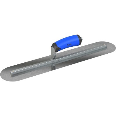 Bon Tool 67-198 Finish Trowel - Round - Car Steel - 20 X 4 - Comfort Grip - Long Shank