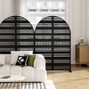 PexFix 72 in. x 47 in. Arched Outdoor Metal Privacy Screen Garden Fence in Black - 4 of 4