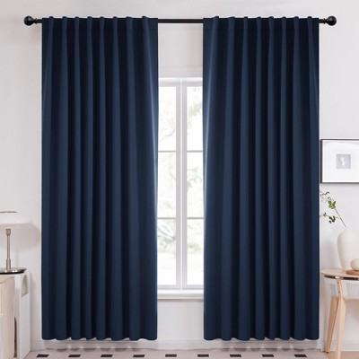 Deconovo Room Darkening Curtains 2 Panels Back Tab Rod Pocket Style
