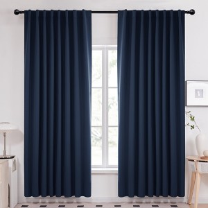Deconovo Room Darkening Curtains 2 Panels Back Tab Rod Pocket Style - 1 of 4