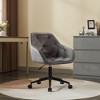 Elegent Height Adjustable Velvet Office Chair with Wheels for Home Office, Bedroom, Study and Vanity - 2 of 4