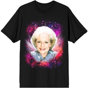 Golden Girls Space Galaxy Rose Mens  Black Graphic Tee - 1 of 1