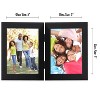Americanflat Hinged 5x7 Picture Frame with Shatter-Resistant Glass - Double Picture Frames with Engineered Wood - Signature Collection - Black - 2 of 4