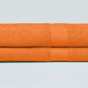 Lintex Linens Deluxe 2-Piece Cotton Bath Sheet Set – Ultra-Soft, Highly Absorbent 34" x 68" Spa-Size Towels in 15 Vibrant Colors - 1 of 3