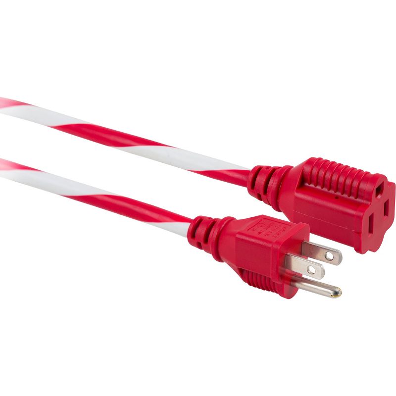 Philips 25&#39; 1-Outlet Grounded Extension Cord Outdoor Candy Cane, 5 of 11
