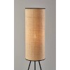 Huey Floor Lamp Black - Adesso: Tripod Stand, Rattan Shade, Pull Chain Switch - 4 of 4