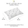 BreathableBaby Cotton Percale Pillowcase, For 13" x 18"/33 x 46 cm Toddler Pillow, Sloths (2-Pack) - 3 of 4