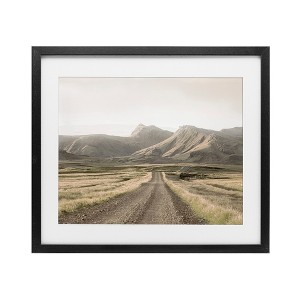 Stupell Industries Misty Mountain Road View Framed Print Under Glass Art - 1 of 4