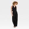 Women's High-Rise Relaxed Fit Wide Leg Pleated Linen Trousers - Future Collective - 3 of 3