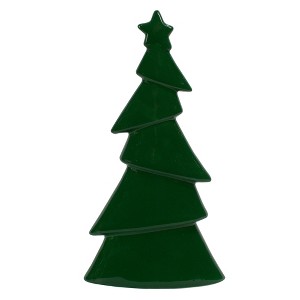 Northlight Solid Christmas Tree with Star Decoration - 10.75" - Dark Green - 1 of 4