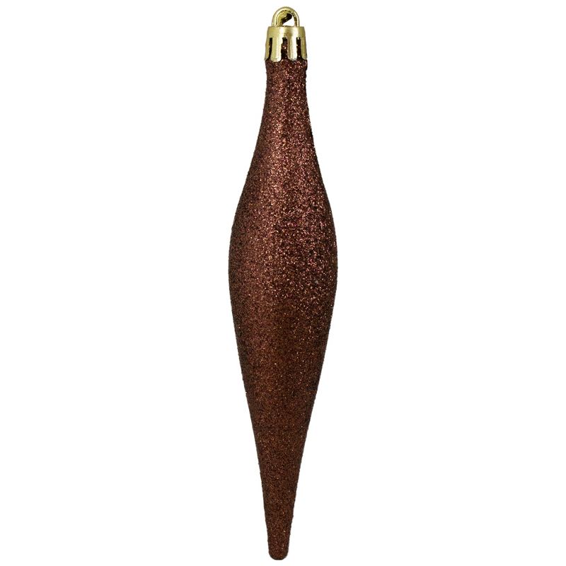 Northlight 8ct Brown Shatterproof 4-Finish Christmas Finial Drop Ornaments 6", 5 of 7