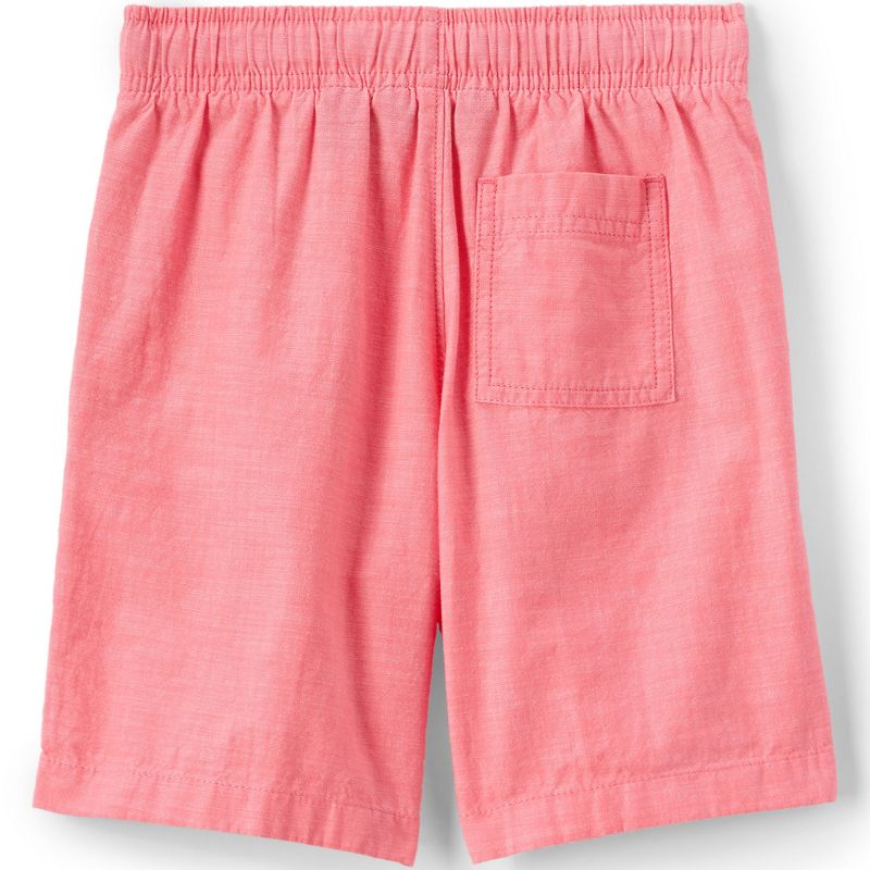 Lands' End Kids Pull On Chambray Elastic Waist Shorts, 2 of 3