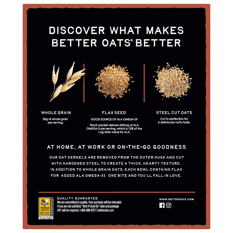 Better Oats Revolution! Steel Cut Oats Maple & Brown Sugar Oatmeal - 10ct, 3 of 14