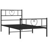 vidaXL Twin Metal Bed Frame with Headboard & Footboard, Sturdy Steel, Black, No Mattress - 4 of 4