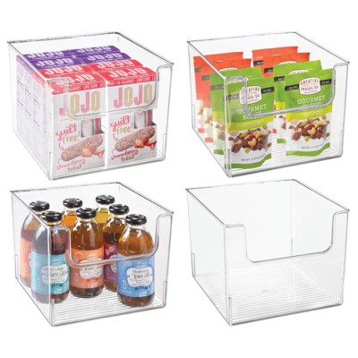 mDesign Kitchen Plastic Storage Organizer Bin with Open Front