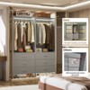 Aheaplus 24'' Freestanding Closet Organizer System with Hanging Rods and Drawers - 3 of 4