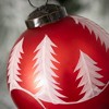 3"H Sullivans Christmas Red White Trees Ball Ornament  Red-White - 2 of 2