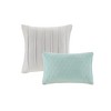 Gulches Series Seafoam gray Transitional Style Ultra Soft Microfiber with Polyester Fill King 8 Piece Comforter Set Blanket - 4 of 4