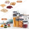 LunaLulinlk Airtight Food Storage Containers with Lids, 7-Pack BPA-Free Kitchen Plastic Storage Containers, Black - 4 of 4