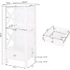 NicBex Bathroom Storage Cabinet,Modern Storage Cabinet with 2 Drawers and Shelves for Living Room,Home Office - 3 of 4