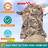 SUN CUBE Fishing Sun Hat with Neck Flap for Men UV Protection Cover Outdoor Bucket Cap with Face Covering for Hiking Running - 3 of 4