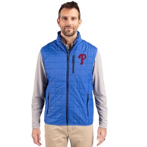 Philadelphia Phillies Cutter & Buck Rainier PrimaLoft® Mens Eco Insulated Full Zip Puffer Vest - 1 of 1