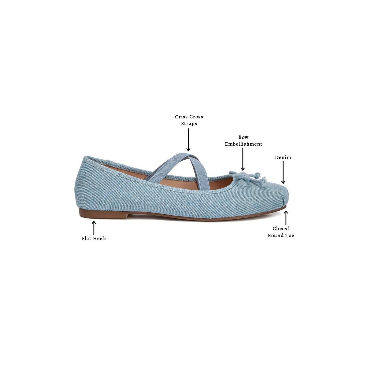 Обувь London Rag Womens Arimer Criss Cross Strap Ballet Flats 9 — фото 3