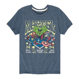 Boys' - Marvel - Avengers Concert Tee Style Short Sleeve Graphic T-Shirt - 1 of 4