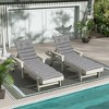 FURNIinspire Outdoor Seat Cushions 2pcs Waterproof Patio Seat Cushion, Breathable Lounge Chair Cushion Replacement, Gray, 73"*24"*2.36" - 4 of 4