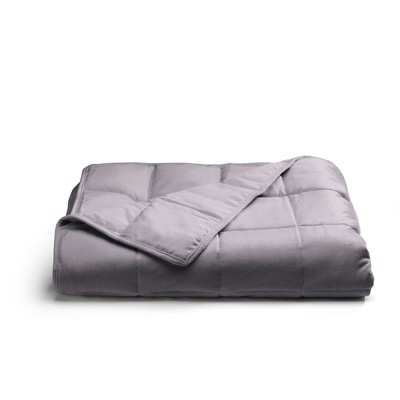 48"x72" 18lbs Quilted Weighted Blanket Gray - Tranquility