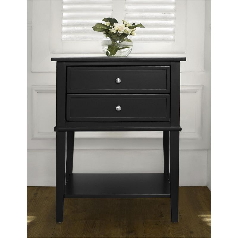 Ameriwood Home Franklin Nightstand Table with 2 Drawers and Lower Shelf, 2 of 5