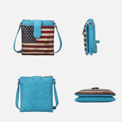 MKF Collection Americana Crossbody Shoulder Bag – Patriotic Fourth of July Purse, Josephine | MKF Collection by Mia K - Beige — фото 4