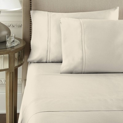 Full Ivory 800 Thread Count Cotton Sateen Sheet Set