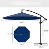 DSVIMOY Patio Umbrellas, Outdoor Market Hanging Umbrella, Patio Outdoor Umbrella with Crank Handle - 2 of 4