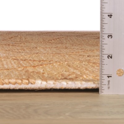 Ivory Tiles Handwoven Round Jute 6' Area Rug